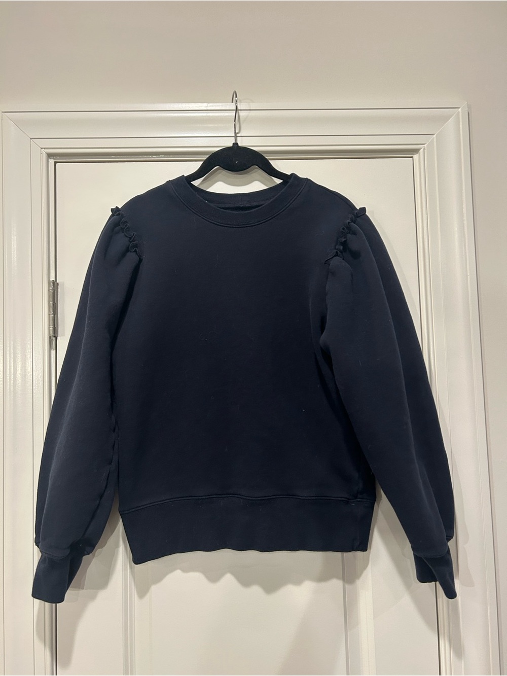 Citizens of Humanity Edie Puff Sleeve Sweatshirt in Navy